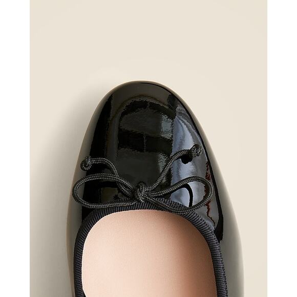 J. Crew Teagan Classic Ballet Pumps in Patent Leather Black Size 7.5 NWOB - Picture 2 of 11